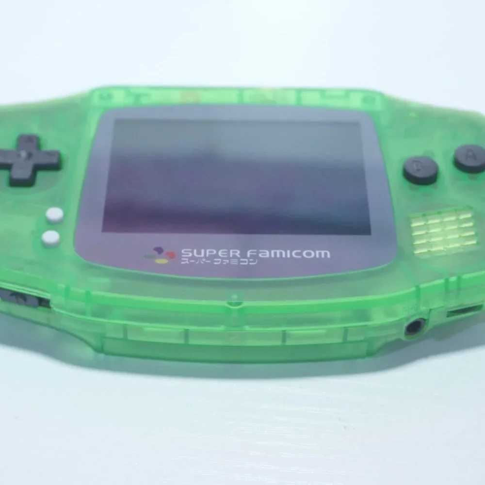 Transparet Green Nintendo Game Boy Advance GBA AGB-001 with IPS Backlit Screen